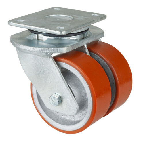 Roulette double pour charges lourdes S100.C10.125 Roulette pivotante BS Rollen