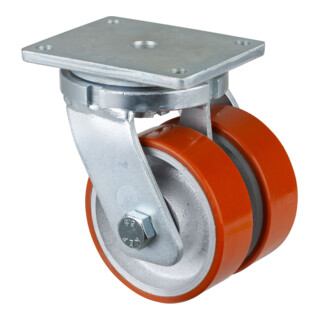Roulette double pour charges lourdes S100.C10.150 Roulette pivotante BS Rollen