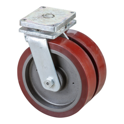 Roulette double pour charges lourdes S100.C10.401 Roulette pivotante BS Rollen