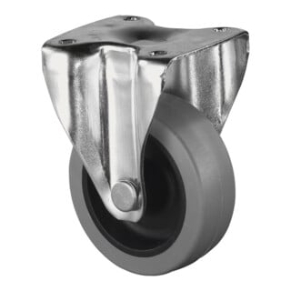 Roulette fixe 50 mm 35 kg caoutchouc plein