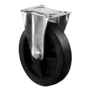 Roulette fixe BS Rollen, bandage élastique noir Ø 200 mm-1