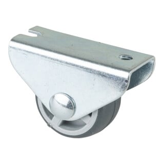 BS Roulette pivotante en caoutchouc avec plaque de fixation