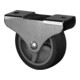 BS Roulette pivotante en caoutchouc avec plaque de fixation-1