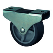 BS Roulette pivotante en caoutchouc avec plaque de fixation