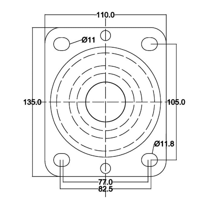 Roulette pivotante BS Rollen