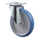 Roulette pivotante D.roue 100 mm cap.charge 125 kg polyuréthane plaque L104xl80-1