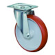 Roulette pivotante D.roue 125 mm cap.charge 150 kg polyuréthane plaque L104xl80-1