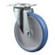 Roulette pivotante D.roue 200 mm cap.charge 300 kg polyuréthane plaque L135xl110-1