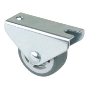 BS Roulette pivotante Matériau caoutchouc, avec plaque vissée
