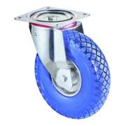 Roulette pivotante D.roue 400 mm cap.charge 200 kg avec plaque à visser corps de
