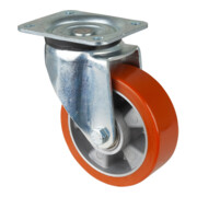 BS roulette pivotante roulement à billes bandage en polyuréthane coulé bandage en aluminium corps de roue en aluminium