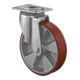 BS Roulette pivotante à roulement à billes, bande en polyuréthane moulé, corps en aluminium-1