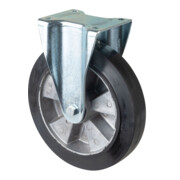 Roulettes BS Roulette lourde Roulette fixe, bandage élastique noir, jante en aluminium, roulement à billes