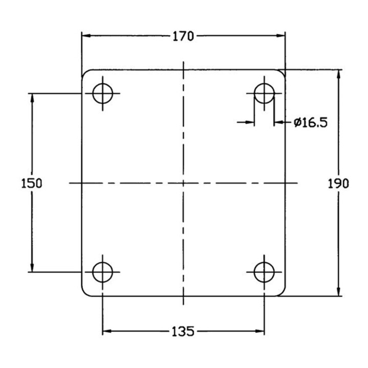 Roulette pour charges lourdes RR110.C10.085 BS Rollen