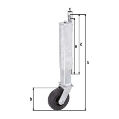 Roulette pour portail à visser pour portails jusqu'à 70 kg diamètre 100mm