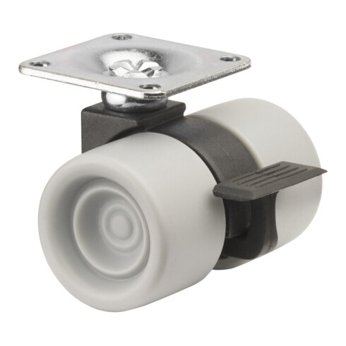 Roulettes doubles en plastique F393.038 BS Rollen