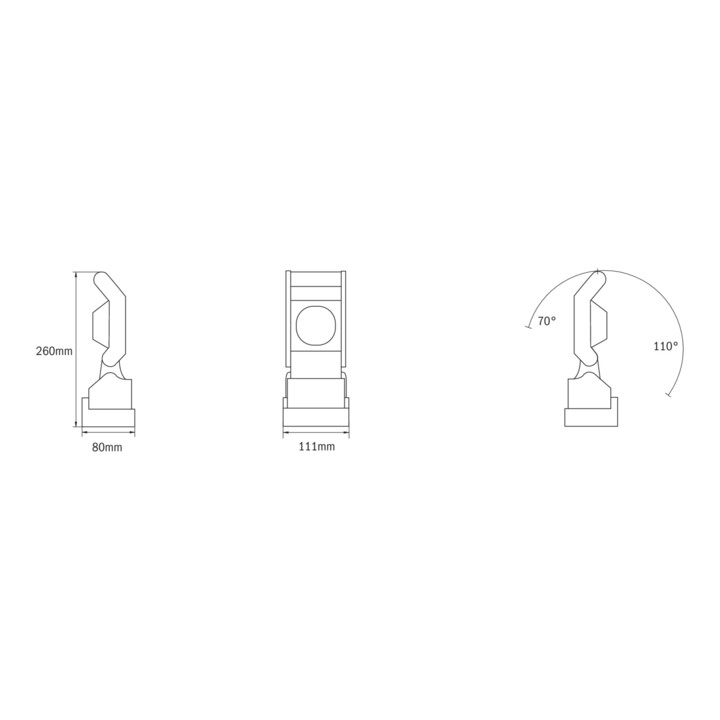 RP-Group Projecteur LED portable HX avec support mural inclus