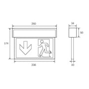RP-Technik Lampe de signalisation LED SC, 3h, set pictogrammes KSU013SC-3