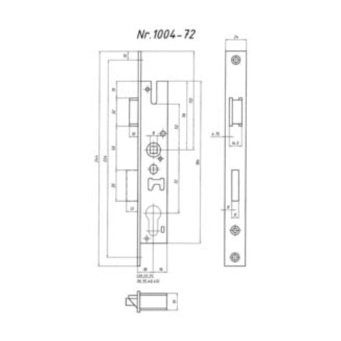 Bever Rohrrahmenschloss mit Lochung für Schutzbeschlag