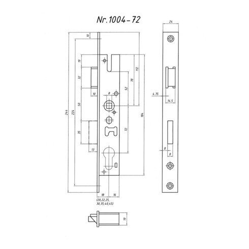 Serrure à cadre tubulaire de Bever avec perforation pour la protection