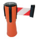 RS-GUIDESYSTEMS Cône de guidage orange, longueur de sangle : 4 m, sangle : rouge-blanc, rayée en diagonale-1
