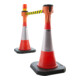 RS-GUIDESYSTEMS Cône de guidage orange, longueur de sangle : 9 m, sangle : rouge-blanc, rayée en diagonale-3