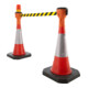 RS-GUIDESYSTEMS Cône de guidage orange, longueur de sangle : 9 m, sangle : rouge-blanc, rayée en diagonale-4