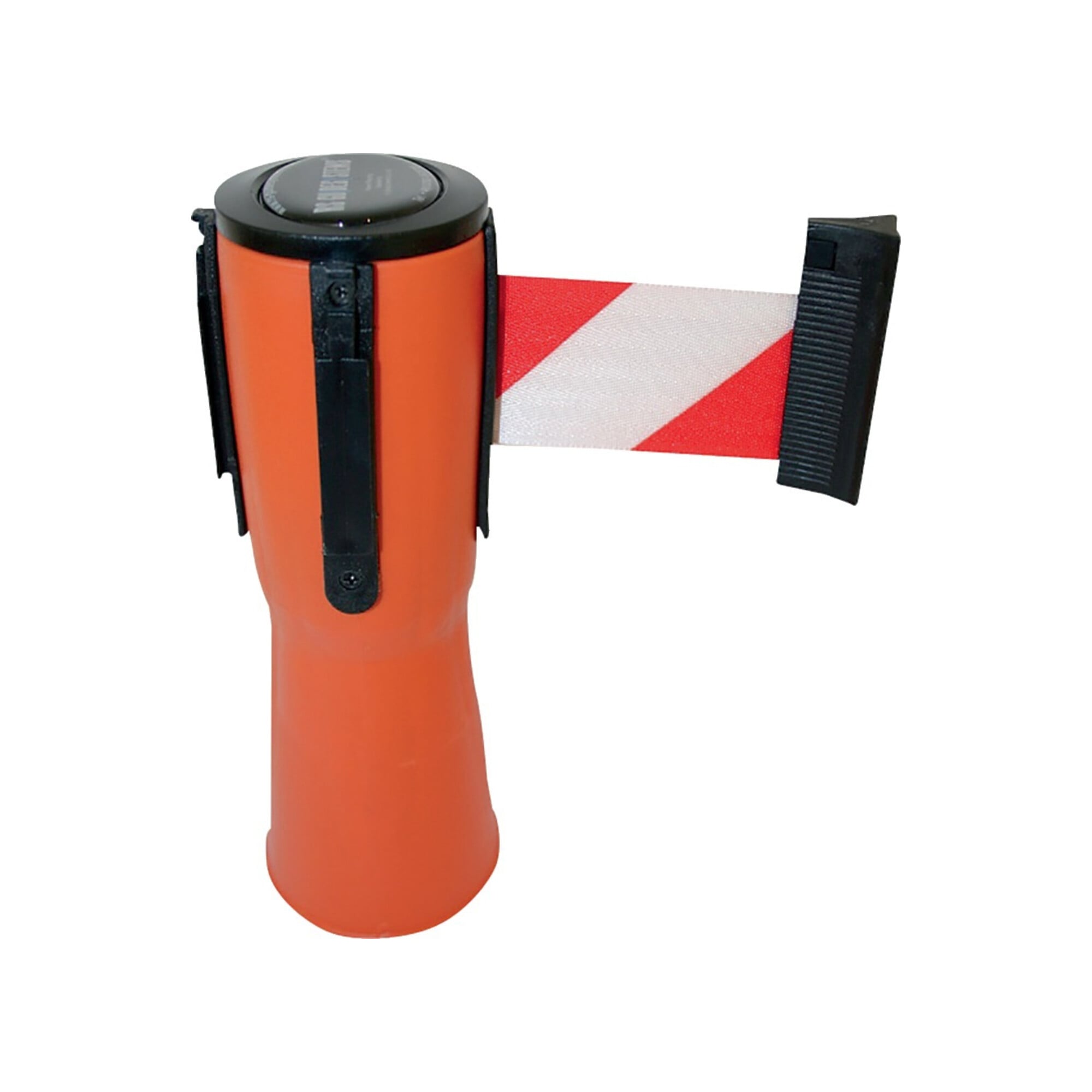RS-GUIDESYSTEMS Leitkegelaufsatz orange, Gurtlänge: 4m Gurt: rot-weiß, diagonal gestreift