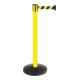 RS-GUIDESYSTEMS Poteau de signalisation métal, jaune, longueur de sangle : 4 m, sangle : noir-jaune, diagonale-1