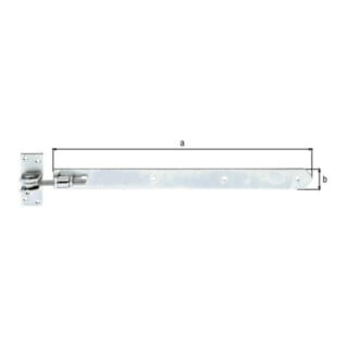 Ruban à obturateur B.40mm L.460x40mm S.5mm STA galv.gelb galv.verstellb.um 30mm GAH