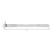 Ruban à obturateur L.600x13x40mm S.5mm D.13mm STA galv.gelb verz.rd GAH-3