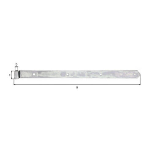 Ruban à obturateur L.600x13x40mm S.5mm D.13mm STA galv.gelb verz.rd GAH