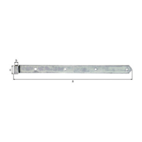 Ruban à obturateur L.600x16x45mm S.5mm D.16mm STA galv.gelb verz.rd GAH