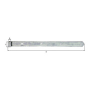 Ruban à obturateur L.600x16x45mm S.5mm D.16mm STA galv.gelb verz.rd GAH-3