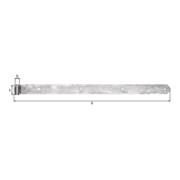 Ruban à obturateur L.700x16x45mm S.5mm D.16mm STA galv.gelb verz.rd GAH-3