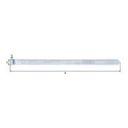 Ruban à obturateur L.800x13x40mm S.5mm D.13mm STA galv.gelb verz.rd GAH-3
