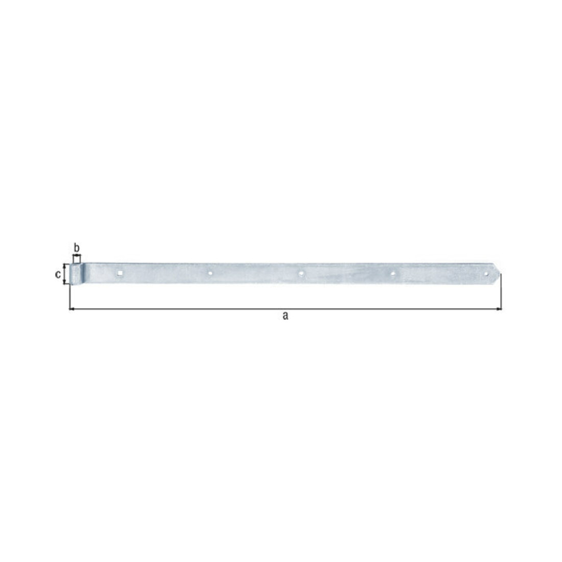 Ruban à obturateur L.800x13x40mm S.5mm D.13mm STA galv.gelb verz.rd GAH