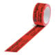 Ruban adhésif d'avertissement PP, risque de bris L. 66 m, l. 50 mm rouge Rouleau-1