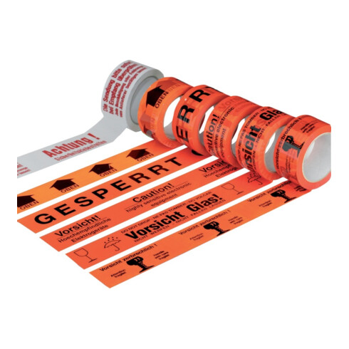 Ruban adhésif de signalisation 50 mm x 66 m -Risque de rupture-