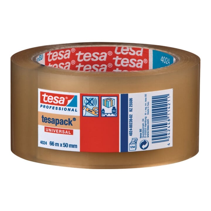 Ruban adhésif d'emballage en PP tesapack® 4024 incolore L. 66 m l. 50 mm Rouleau