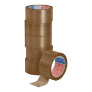 Ruban adhésif d'emballage en PVC tesapack® 4120 chamois L. 66 m l. 50 mm Rouleau-1