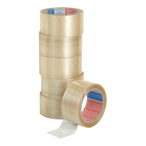 Ruban adhésif d'emballage en PVC tesapack® 4120 chamois L. 66 m l. 50 mm Rouleau