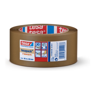 Ruban adhésif d'emballage en PVC tesapack® 4124 incolore L. 66 m l. 50 mm Roulea