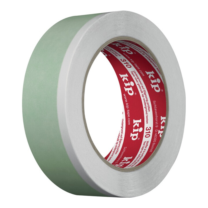 Ruban adhésif double face Duoband 310 L. 25 m l. 25 mm vert/blanc Rouleau KIP