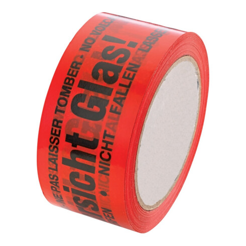 Ruban adhésif PVC 50mmx66m -Attention verre- 4 langues