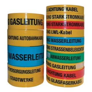 Ruban avertisseur de tracés impr. attent. câble en fibre de verre l. 40 mm, L. 2