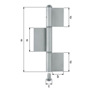 Ruban de construction 3 pièces pour le soudage de têtes rondes brutes STA 260/50/16/80mm