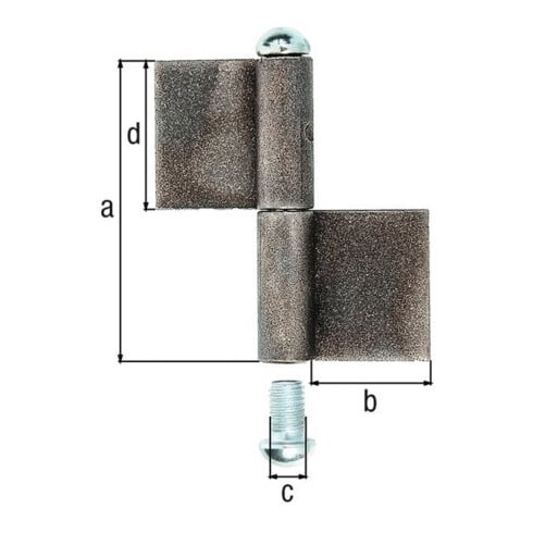 Ruban de construction type K04 2 pièces pour le soudage de têtes rondes brutes STA 160/50/14/80mm