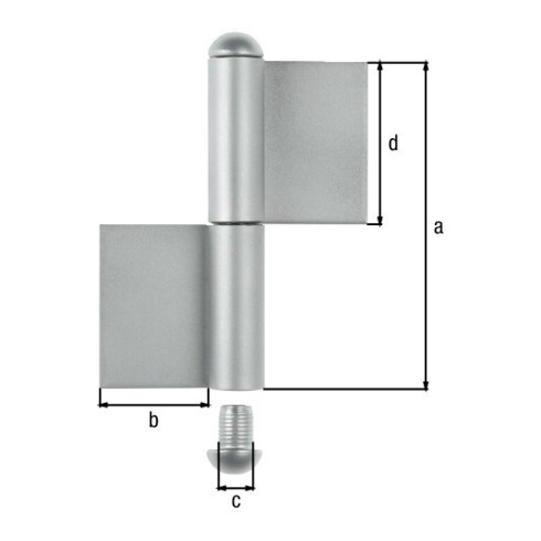 Ruban de construction type K04 2 pièces pour le soudage de têtes rondes brutes STA 160/50/14/80mm