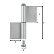 Ruban de construction type K04 2 pièces pour le soudage de têtes rondes brutes STA 160/50/14/80mm-3